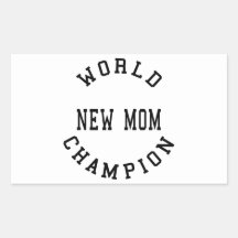 Cool Retro World Champion New Mom Sticker