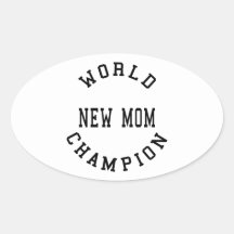 Cool Retro World Champion New Mom Sticker