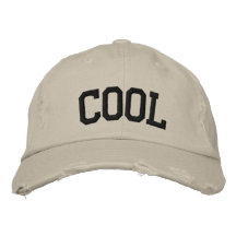 Coola broderad hatt