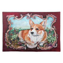 Corgi i trädgården! bordstablett
