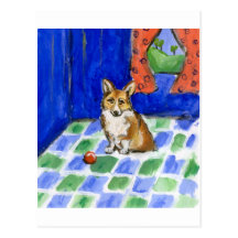 Corgiväntningar Vykort