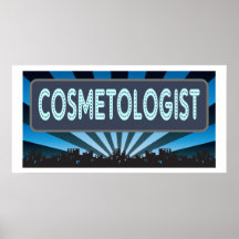 Cosmetologiststort festtält affisch