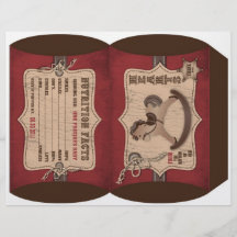 Cowboybabypuffen boxas mallen flygblad designs