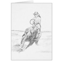 Cowboyridning Hälsnings Kort