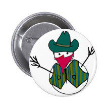 Cowboysnögubbe Bandito Pins