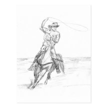 Cowboytågvirke Vykort