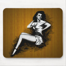 Cowgirlpinup Mousepad Mus Mattor