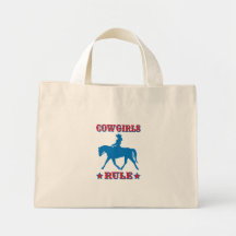 Cowgirls härskar (rött/blått) kassar