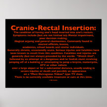 Cranio-Ändtarms- införingsaffisch