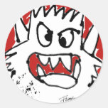 Cranky tecknadmonsterklistermärke
