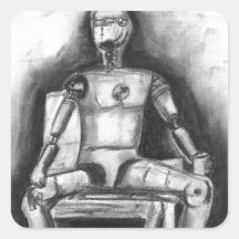 Crash Test Dummy Square Sticker