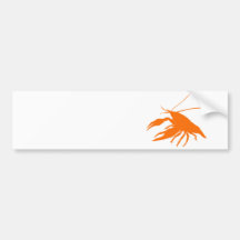 crawfish's silhouette (Orange) バンパーステッカー