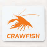crawfish's silhouette (Orange) マウスパッド
