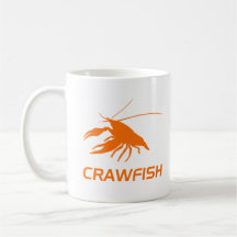 crawfish's silhouette (Orange) マグカップ