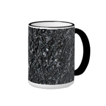 Crinkled svart aluminium muggar