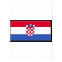 Croatia Flag Postcard