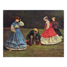 Croquet av Homer Winslow (bäst kvalitets-) Anpassade Inbjudningskort