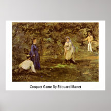 Croquetlek av Edouard Manet Affisch