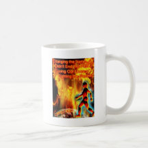 CRPS-/RSD-kvinna flammande Silhouette Kaffe Muggar