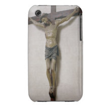 Crucifix (polychrome trä) iPhone 3 skydd