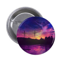 Crucifixionen av den Jesus Kristus på kor Knappar