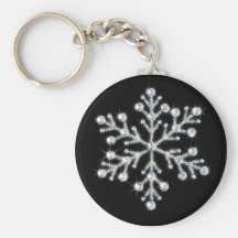 Crystal Snowflake Keychain Nyckel Ring