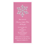 Crystal Snowflakebaby showerinbjudan (rosor)