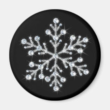 Crystal Snowflakemagnet Kylskåpmagneter