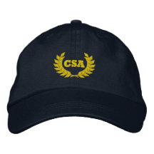 CSA med (broderat) lagrar, Broderade Baseball Kepsar