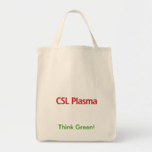 CSL-plasmatotot hänger lös - tänkagrönt! Tygkasse