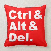 Ctrl & Alt & Del Kudde (omvändningfärger)