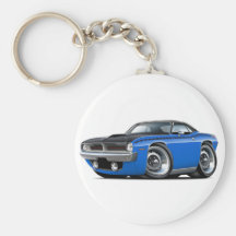 Cuda AAR blåsvart bästa bil 1970 Nyckelring