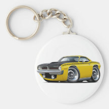 Cuda AAR gul bil 1970 Nyckel Ring