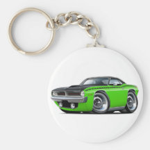 Cuda AAR Limefrukt-Svart bästa bil 1970 Nyckelring