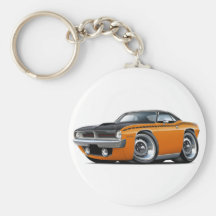 Cuda AAR Orange-Svart bästa bil 1970 Nyckelring