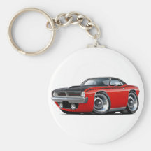 Cuda AAR Röd-Svart bästa bil 1970 Nyckelringar