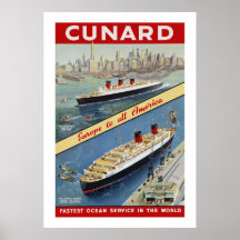 Cunard drottningar print