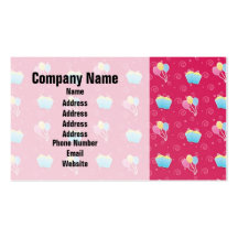 Cupcake and Balloons Pattern Business Card