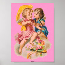 CUPID FÖR ERA FÖR KANVASTRYCKAFFISCHVICTORIAN