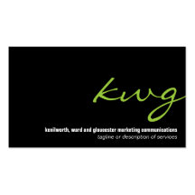 Cursive limefruktMonogramvisitkort