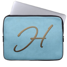 cursive monogra - H Laptopskydd Fodral