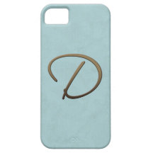 cursive monogram - D iPhone 5 Cover