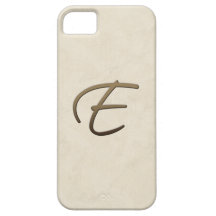 cursive monogram - E iPhone 5 Case-Mate Skydd
