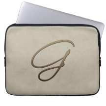 cursive monogram - G Datorskydds Fodral