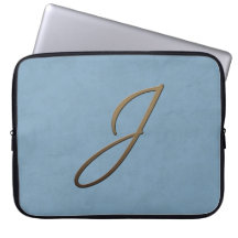 cursive monogram - J Laptopskydd Fodral