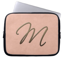 cursive monogram - M Laptopskydd