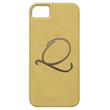cursive monogram Q iPhone 5 Skal