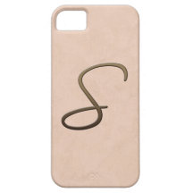cursive monogram - S iPhone 5 Skydd