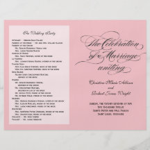 Custom_Blush bröllopsprogram Custom Flyer