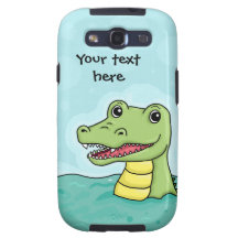 Customisable lycklig krokodil samsung galaxy s3 skydd